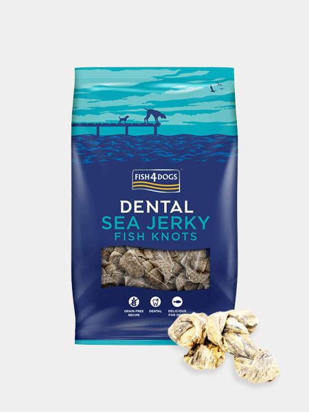     Fish4Dogs-Friandises-mastication-naturelles-pour-chien-chiot-noeud-peau-poisson