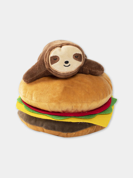 Fringe-petshop-peluche-design-chien-289627-sloth-on-a-hamburger