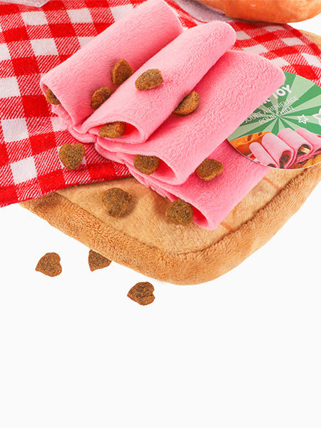      HugSmart-peluche-interactive-fouille-pour-chien-chiot-assiette-de-charcuterie