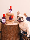 HugSmart-peluche-interactive-pour-chien-chiot-tonneau-vin