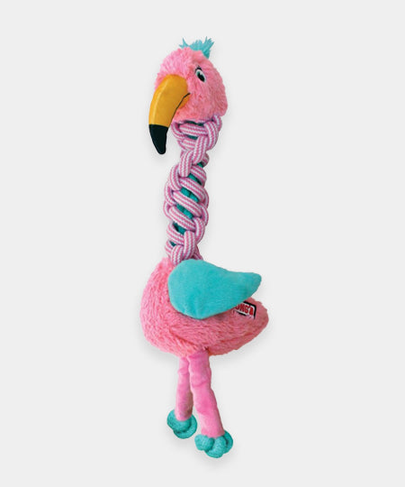       Jouet-KONG-peluche-pour-chien-Knots-Twists-flamant-rose
