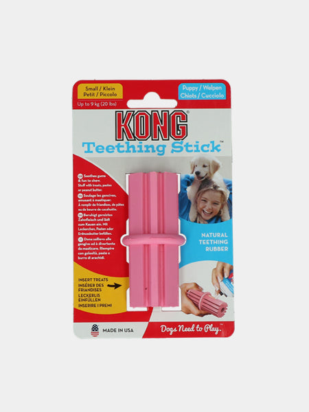       Jouet-KONG-puppy-pour-chien-teething-stick-rose