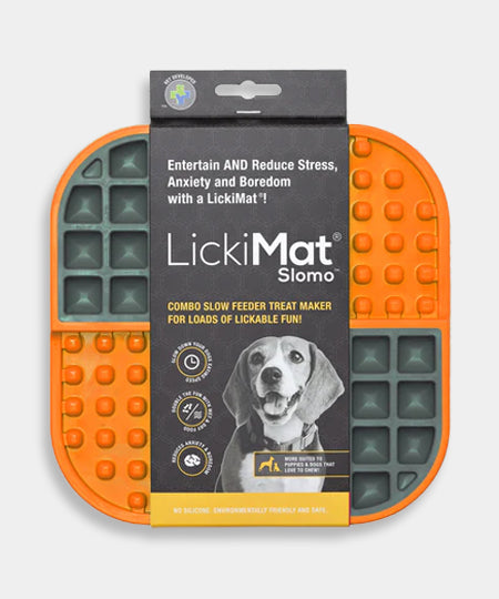    Lickimat-tapis-lechage-occupation-chien-slomo-orange