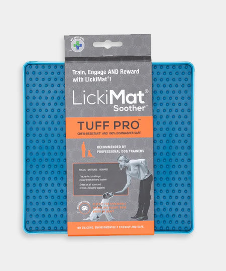    Lickimat-tapis-lechage-occupation-chien-soother-pro-bleu