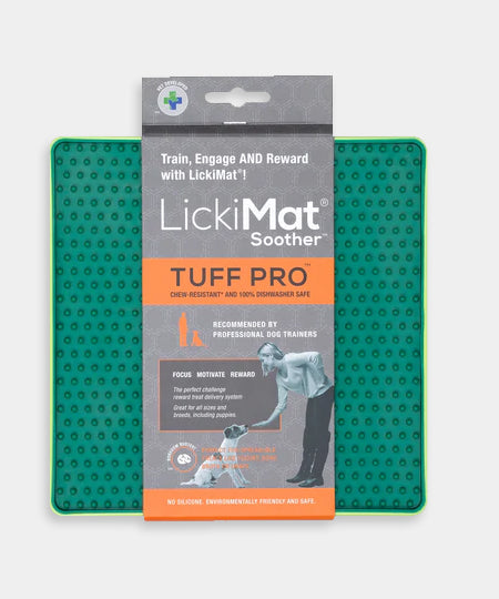    Lickimat-tapis-lechage-occupation-chien-soother-pro-vert