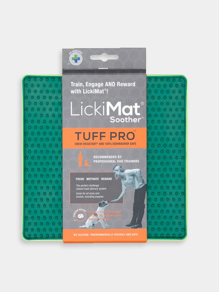    Lickimat-tapis-lechage-occupation-chien-soother-pro-vert