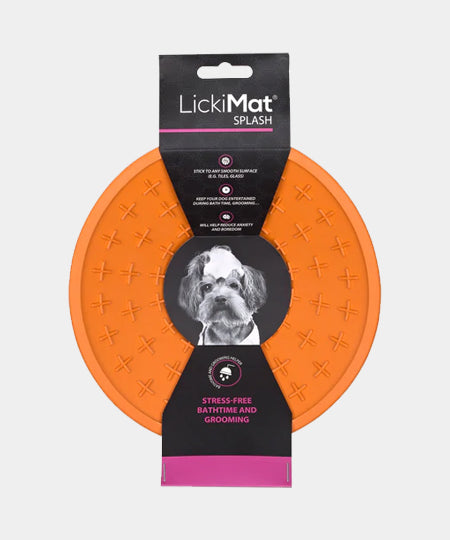        Lickimat-tapis-lechage-occupation-chien-splash-orange