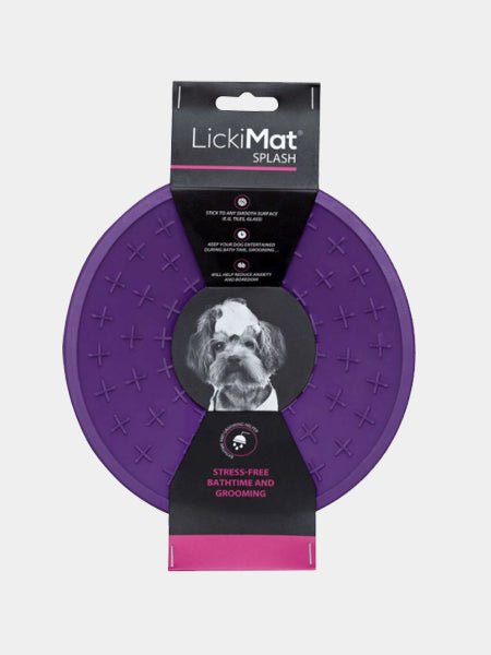    Lickimat-tapis-lechage-occupation-chien-splash-violet