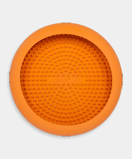        Lickimat-tapis-lechage-occupation-chien-ufo-orange