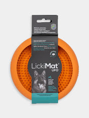        Lickimat-tapis-lechage-occupation-chien-ufo-orange