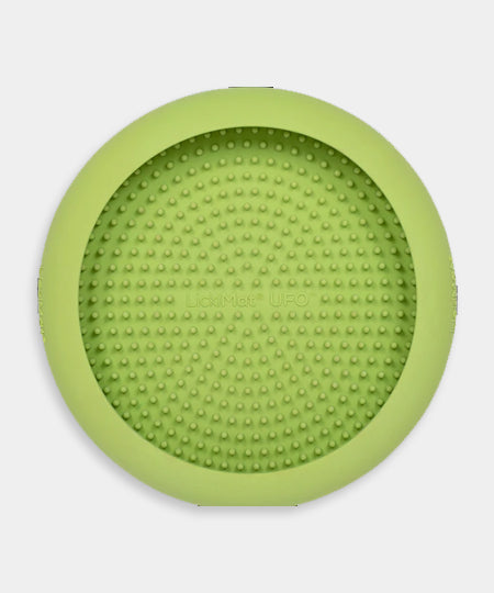 Lickimat-tapis-lechage-occupation-chien-ufo-vert
