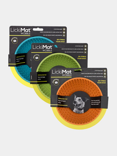       Lickimat-tapis-lechage-occupation-chien-wobble-orange