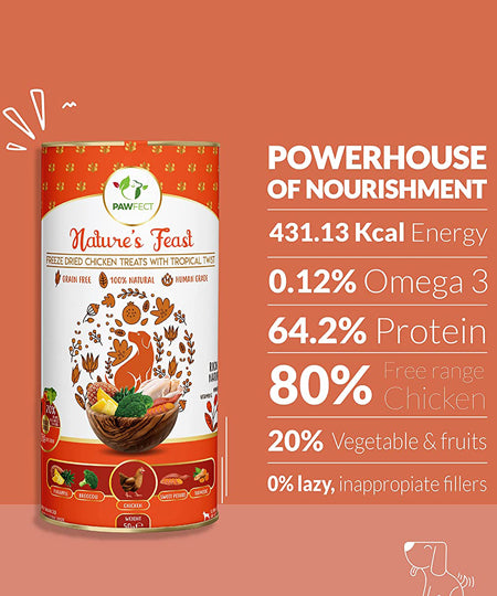 Pawfect-friandise-pour-chien-freeze-dried-poulet-tropical