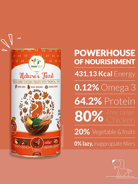 Pawfect-friandise-pour-chien-freeze-dried-poulet-tropical