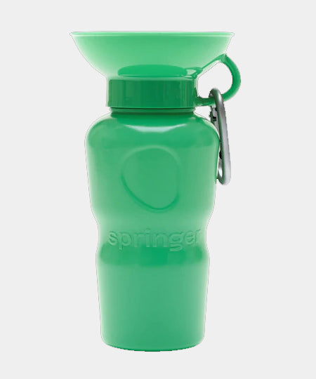       Springer-gourde-distributeur-eau-voyage-chien-vert