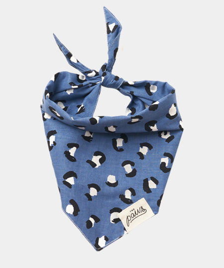       The-Paws-bandana-pour-chien-panthere-bleu