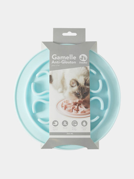 inooko - gamelle antiglouton pour chat design