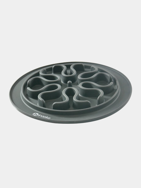inooko - gamelle antiglouton pour chat gris
