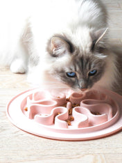 inooko - gamelle antiglouton pour chat gris
