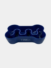 inooko - Gamelle anti-glouton en forme os bleu