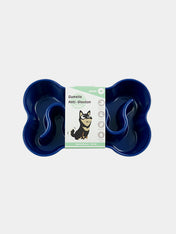 inooko - Gamelle anti-glouton en forme os bleu