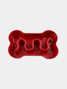 inooko - Gamelle anti-glouton en forme d'os rouge