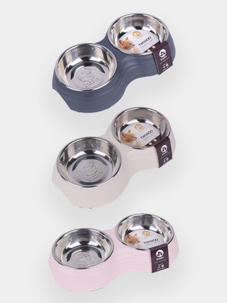 inooko - gamelle double design minimaliste pour chat