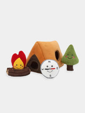       zippy-paws-burrow-peluche-fouille-chien-Camping-Tent