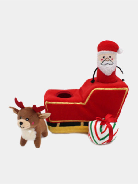       zippy-paws-peluche-pour-chien-Holiday-Burrow-Santa_s-Sleigh