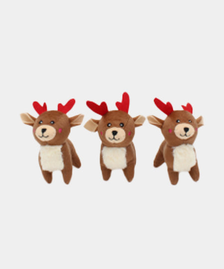    zippy-paws-peluche-pour-chien-Holiday-Miniz-3-Pack-Reindeer
