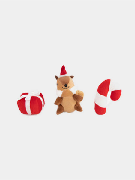 zippy-paws-peluche-pour-chien-Holiday-Miniz-3-Pack-festive-Friends